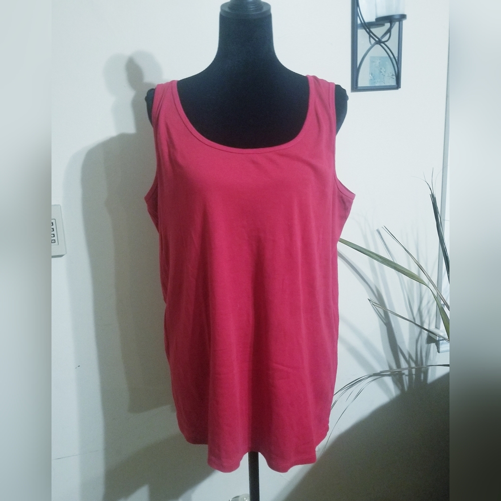 Faded Glory Pink Scoop Neck Tank Top